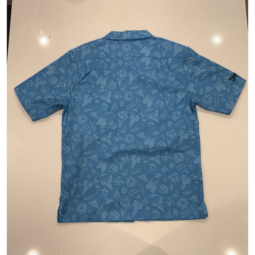 Walt Disney World Shirt Button Up Men's‎ Small Park Icon AOP - Picture 2 of 6